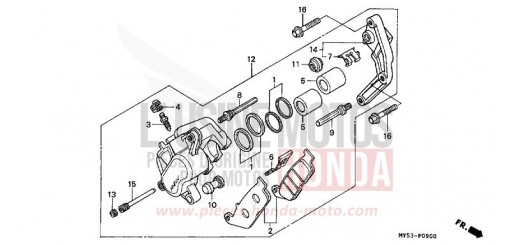 FRONT BRAKE CALIPER CB500R de 1994